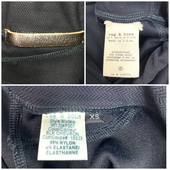 Rag and Bone Chevron The Lawson Zip Ankle Leggings - Picture 6 of 8